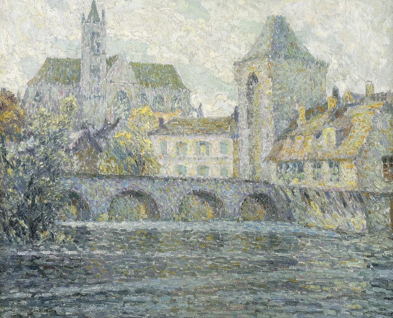 Henri Le Sidaner - 205, Paesaggio di Moret, Il ponte